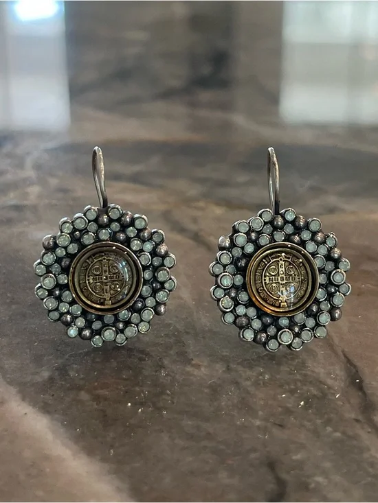 VIRGIN SAINTS & ANGELS CLOISTER EARRINGS - Picture 4 of 11